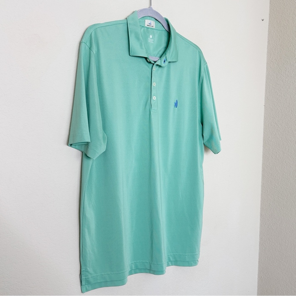 Johnnie-O men’s  performance mesh polo - fairway | Size Large | teal - Picture 2 of 5